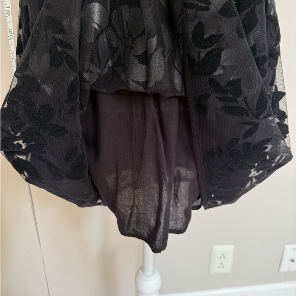 Altar'd State Black Velvet Floral & Lace Midi Dress - Picture 11 of 14